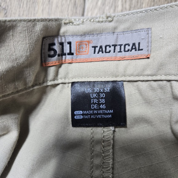 5.11 Men's TACLITE Pro Tactical Pants, Style 74273, Waist 30‎ Length 31 Khaki - Picture 4 of 11
